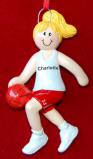 Basketball Christmas Ornament Female Blond Personalized by RussellRhodes.com
