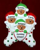 Xmas Cute Christmas Ornament Just the 4 Kids Personalized by RussellRhodes.com