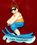 Water Skiing Christmas Ornament Male Personalized by RussellRhodes.com