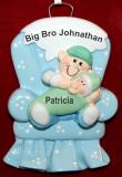 Personalized Big Brother Christmas Ornament Big Boy Chair by Russell Rhodes