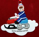 Snowmobile Christmas Ornament for Boy or Girl Personalized by RussellRhodes.com