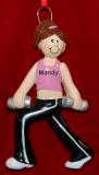Personalized Exercise Christmas Ornament Female by Russell Rhodes