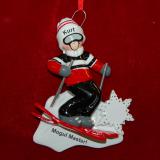 Male Snow Skiing Chrismas Ornament Personalized by RussellRhodes.com