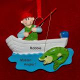 Passin' the Time Fishing Christmas Ornament Personalized by Russell Rhodes