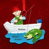Passing the Time Fishing Christmas Ornament Personalized by RussellRhodes.com