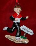 Running Christmas Ornament Fast Male Personalized by RussellRhodes.com