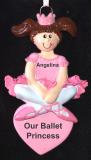 Personalized Ballerina Christmas Ornament Princess Brown by Russell Rhodes