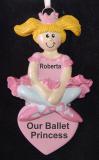 Personalized Ballerina Christmas Ornament Princess Blond by Russell Rhodes