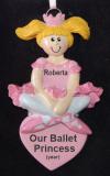 Ballerina Christmas Ornament Princess Blond Personalized by RussellRhodes.com