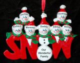 Family Christmas Ornament Snow Much Fun for 7 Personalized by RussellRhodes.com