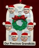 Grandparents Christmas Ornament Arched Holiday Window for 6 Personalized FREE by Russell Rhodes