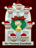 Grandparents Christmas Ornament Holiday Home for 7 with Pets Personalized by RussellRhodes.com