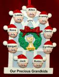 Grandparents Christmas Ornament Holiday Home for 9 with Pets Personalized by RussellRhodes.com
