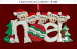 Family Christmas Ornament Noel with Pets Personalized by RussellRhodes.com