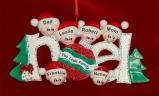 Personalized Family Christmas Ornament Noel for 6 by Russell Rhodes