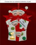 Grandparents Christmas Ornament Xmas Gift 4 Grandkids with Pets by Russell Rhodes
