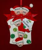 Personalized Grandparents Christmas Ornament Xmas Gift 5 Grandkids by Russell Rhodes
