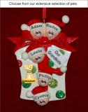 Grandparents Christmas Ornament Xmas Gift 5 Grandkids with Pets Personalized by RussellRhodes.com