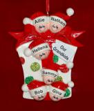 Personalized Grandparents Christmas Ornament Xmas Gift 6 Grandkids by Russell Rhodes