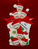 Personalized Grandparents Christmas Ornament Xmas Gift 7 Grandkids by Russell Rhodes