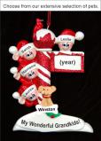 Grandparents Christmas Ornament North Pole 4 Grandkids with Pets Personalized by RussellRhodes.com
