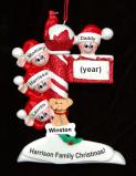 Family Christmas Ornament North Pole for 4 with Pets Personalized by RussellRhodes.com