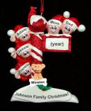 Family Christmas Ornament North Pole for 5 with Pets Personalized by RussellRhodes.com