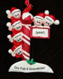 Grandparents Christmas Ornament North Pole 6 Grandkids Personalized by RussellRhodes.com