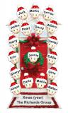 Group or Family Christmas Ornament Red Door with Wreath for 18 Personalized by RussellRhodes.com