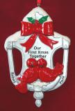 1st Xmas Together Christmas Ornament Knocker Style Personalized by RussellRhodes.com