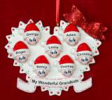 Grandparents Christmas Ornament Quilt of Love 7 Grandkids Personalized by RussellRhodes.com