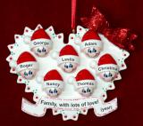 Family Christmas Ornament Loving Heart for 7 Personalized by RussellRhodes.com