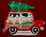 Personalized Grandparents Christmas Ornament Woody 4 Grandkids by Russell Rhodes