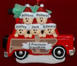 Grandparents Christmas Ornament Woody 5 Grandkids Personalized by RussellRhodes.com
