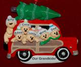 Personalized Grandparents Christmas Ornament Woody 6 Grandkids by Russell Rhodes