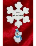Personalized Grandparents Christmas Ornament Snowflake 1 Grandchild by Russell Rhodes