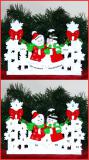 Tabletop Christmas Decoration Snowflakes for 2 Grandchildren Personalized by RussellRhodes.com