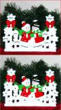Tabletop Christmas Decoration Snowflakes Family of 7 Personalized by RussellRhodes.com
