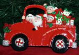 Personalized Family Tabletop Christmas Decoration Fire Engine for 4 Personalized by Russell Rhodes