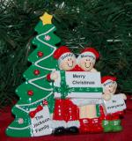 Family Christmas Morning Tabletop Christmas Decoration for 3 Personalized by RussellRhodes.com