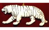 White Bengal Tiger Christmas Ornament by Russell Rhodes