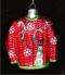 Holiday Sweater Spirit & More Glass Christmas Ornament Personalized by Russell Rhodes