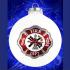 Shield of Pride Fireman Glass Christmas Ornament Personalized by RussellRhodes.com