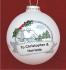 Christmas Cottage Gift for Couple Christmas Ornament Personalized by Russell Rhodes