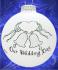 Our Wedding Day with Crystals Christmas Ornament Personalized by Russell Rhodes