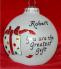 Very Special Grandson Christmas Ornament Personalized by Russell Rhodes