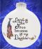 Free & Brave - My Daughter Glass Christmas Ornament Personalized by Russell Rhodes