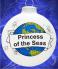 Cruising the Oceans Blue Christmas Ornament Personalized by Russell Rhodes