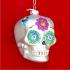 Silver Halloween Skull Christmas Ornament Personalized by Russell Rhodes