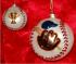 Baseball Champ Glass Christmas Ornament Personalized by Russell Rhodes